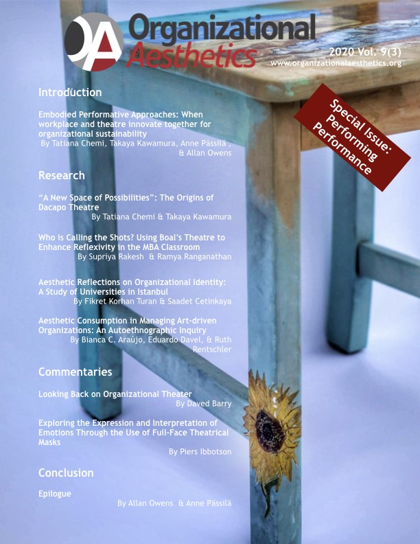 cover for Volume 9 Issue 3 of Organizational Aesthetics